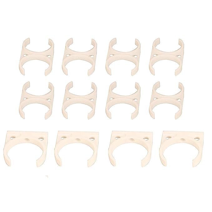 Plastic Clamps for RO Water Purifier (White) - Set of 12